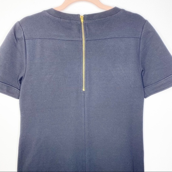 J.Crew Factory Black Ponte Utility Shift Dress - Picture 6 of 10